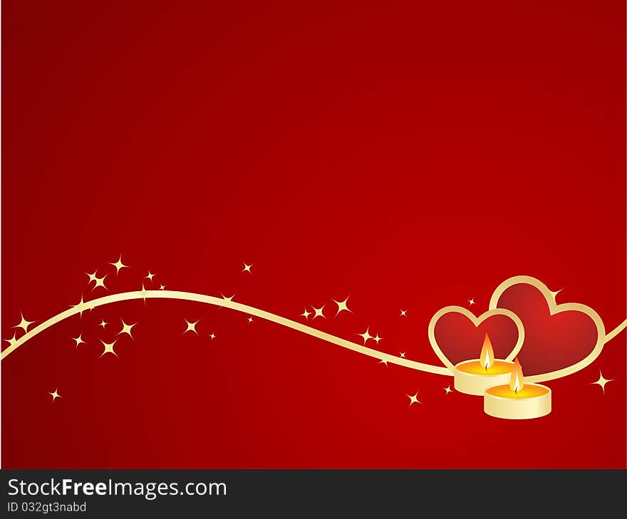 Red vector Valentine background