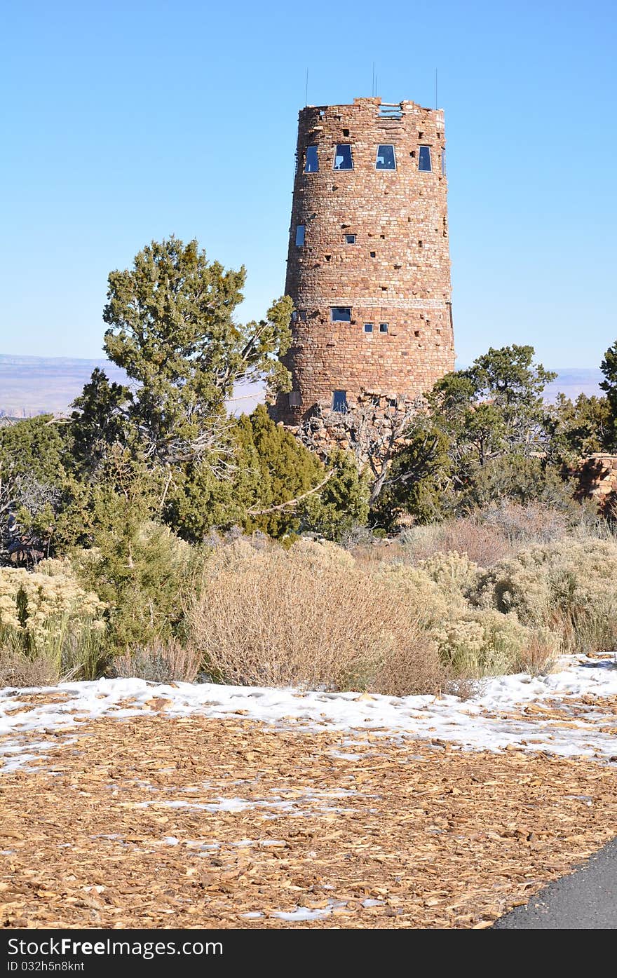 Old Watch Tower at Grand Canyon in Arizona, USA