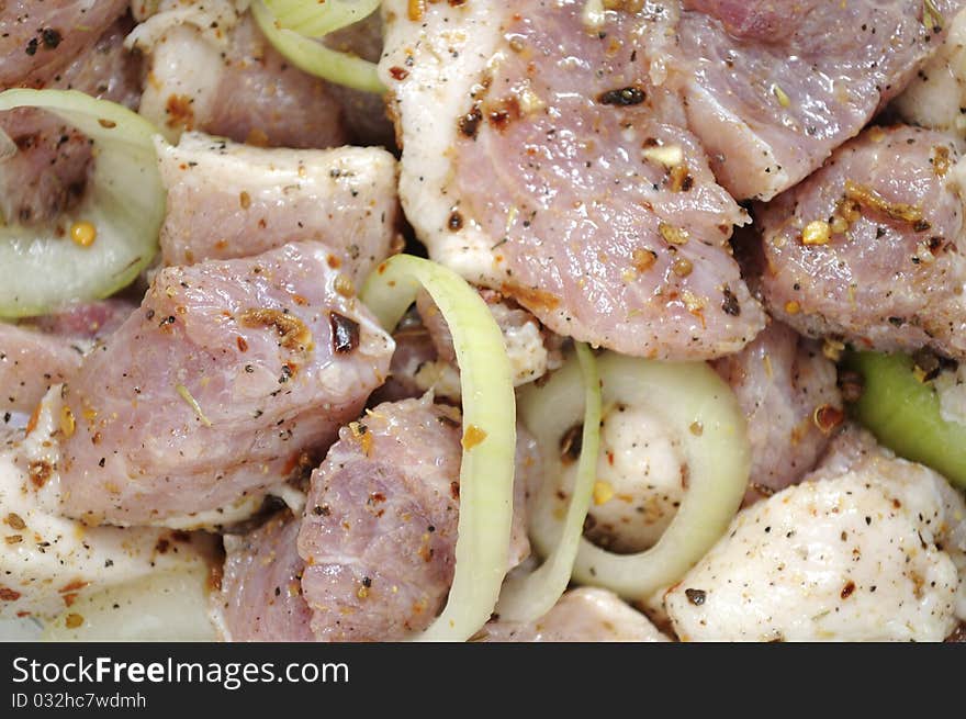 Raw Meat with Onion And Spices