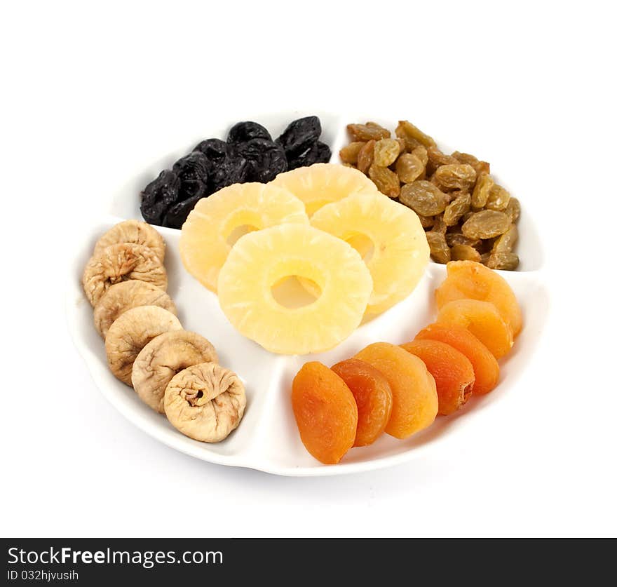 Different kinds of dried fruits