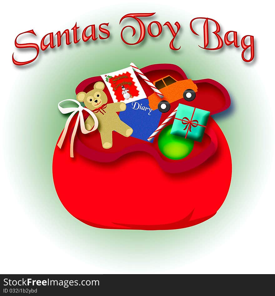 Santa S Toy Bag