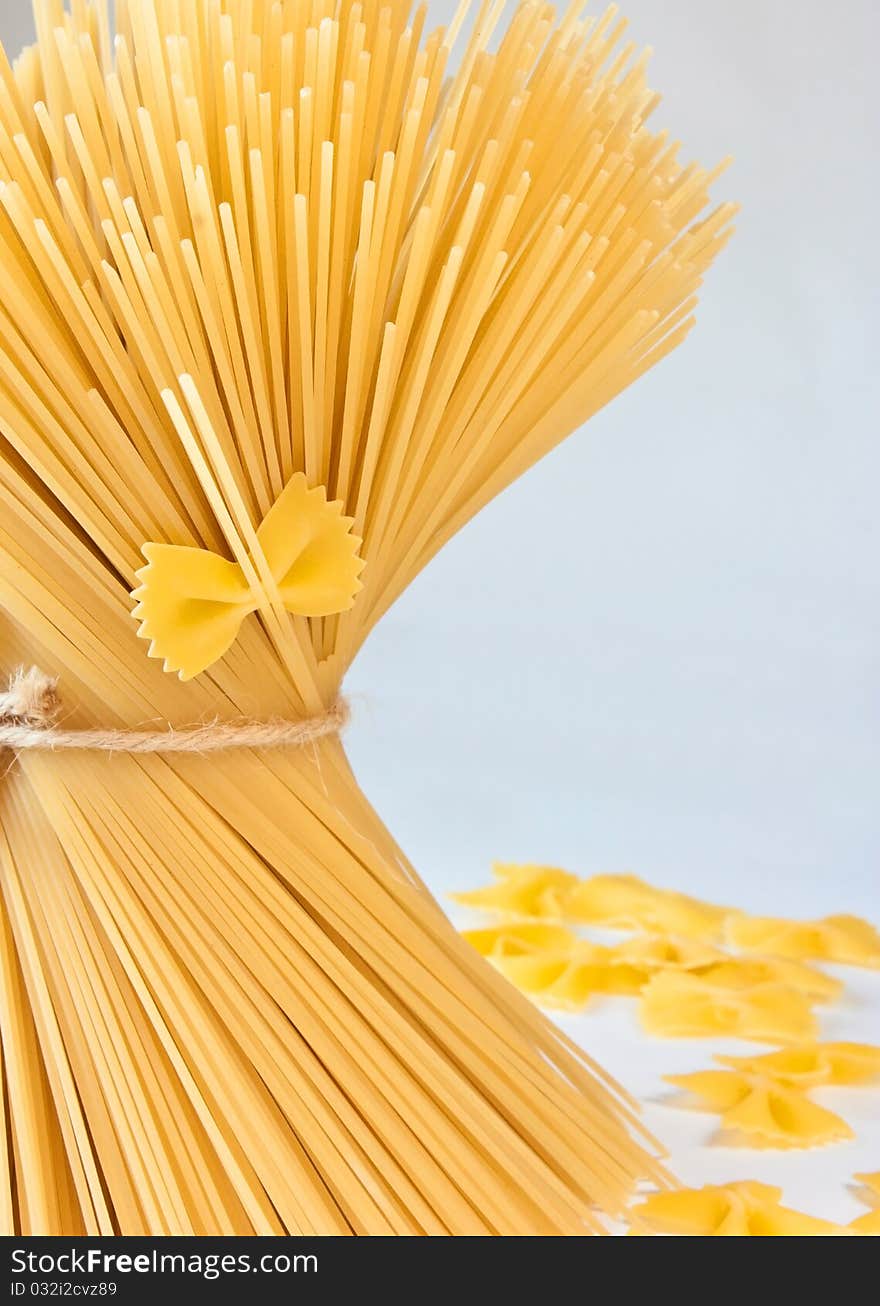 Italian spaghetti in a vase. Italian spaghetti in a vase