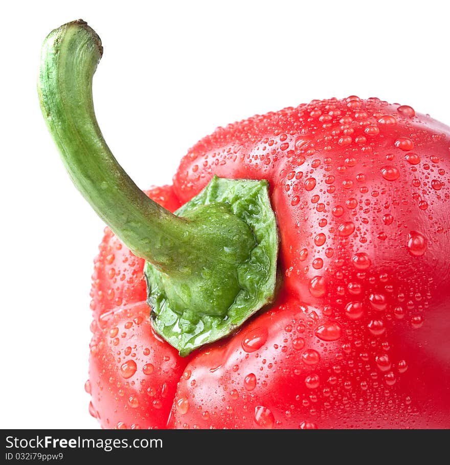 Capsicum. sweet peppers on white background