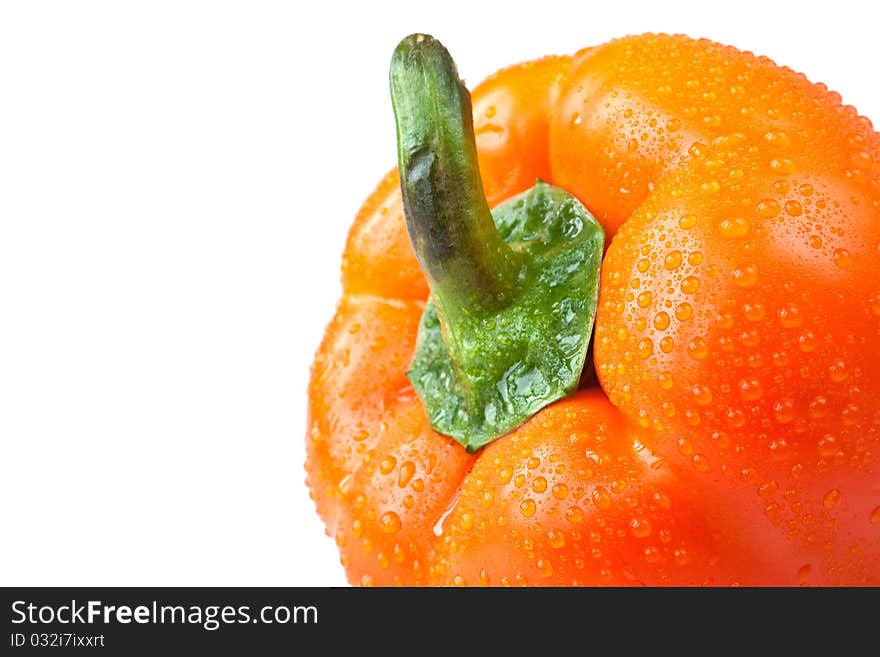 Capsicum. sweet peppers on white background