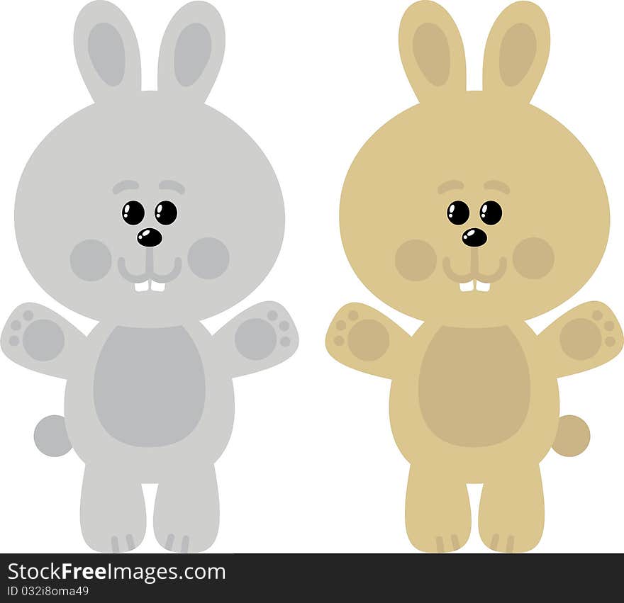 Two bunny - a symbol of the year