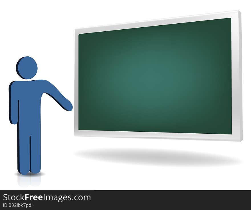 Man Pointing To An Empty Board