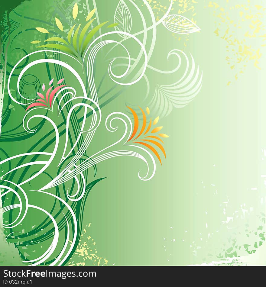 Green Floral Background