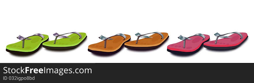 Colorful slippers/chappals