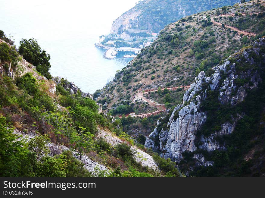 Mountains nature background landscape gulf