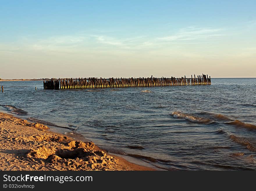 Old bridge remains