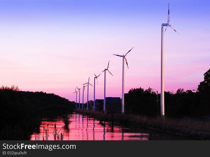 Beautiful of windmill in Thailand