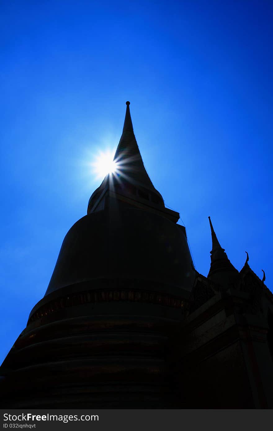 Thai temple in grand palace Bangkok