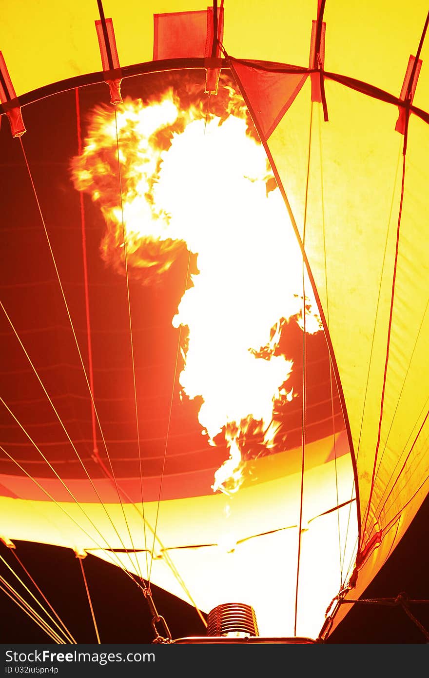 Close up the hot air balloon