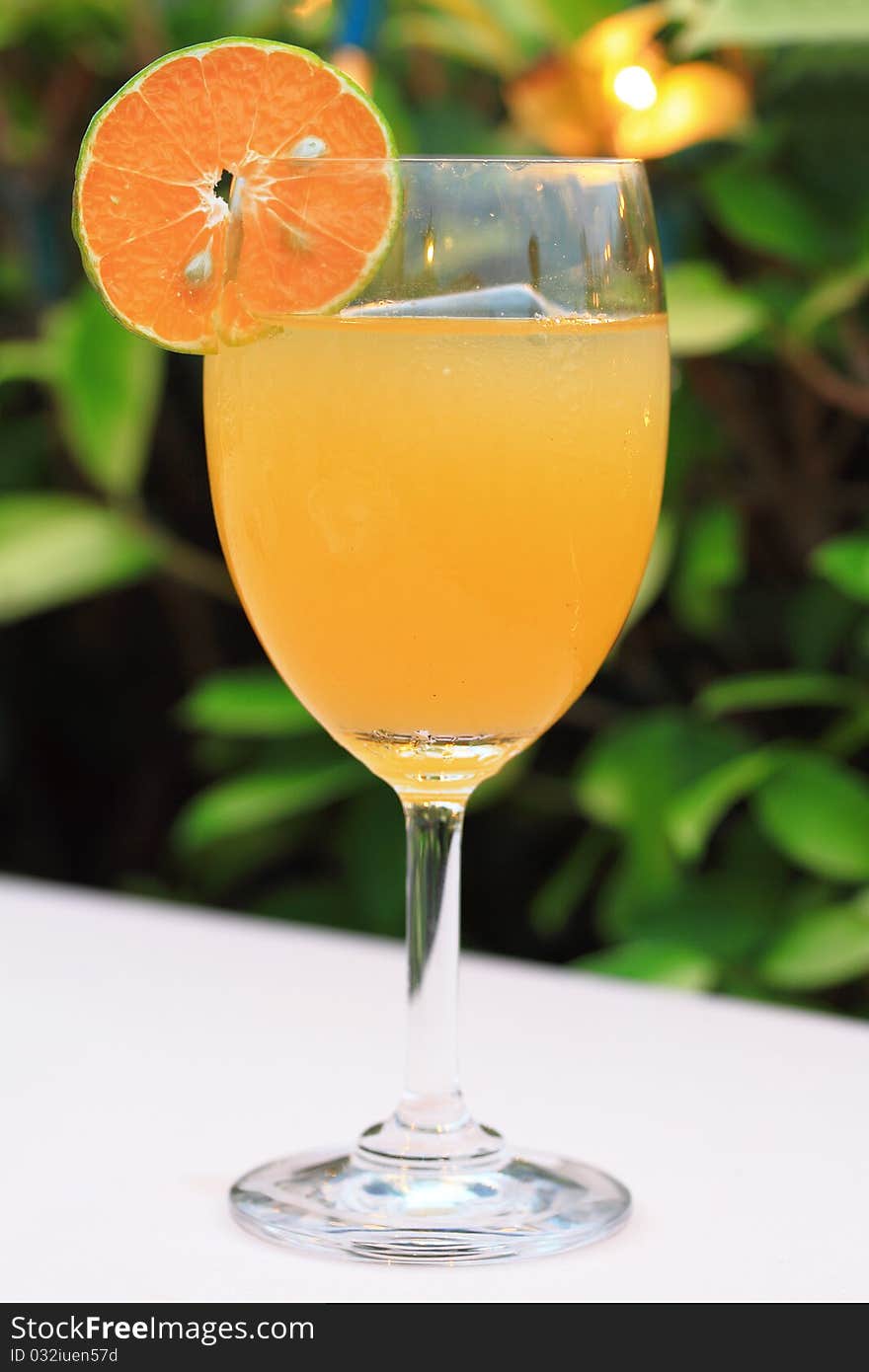 Close up of a  glass of fresh orange juice. Close up of a  glass of fresh orange juice