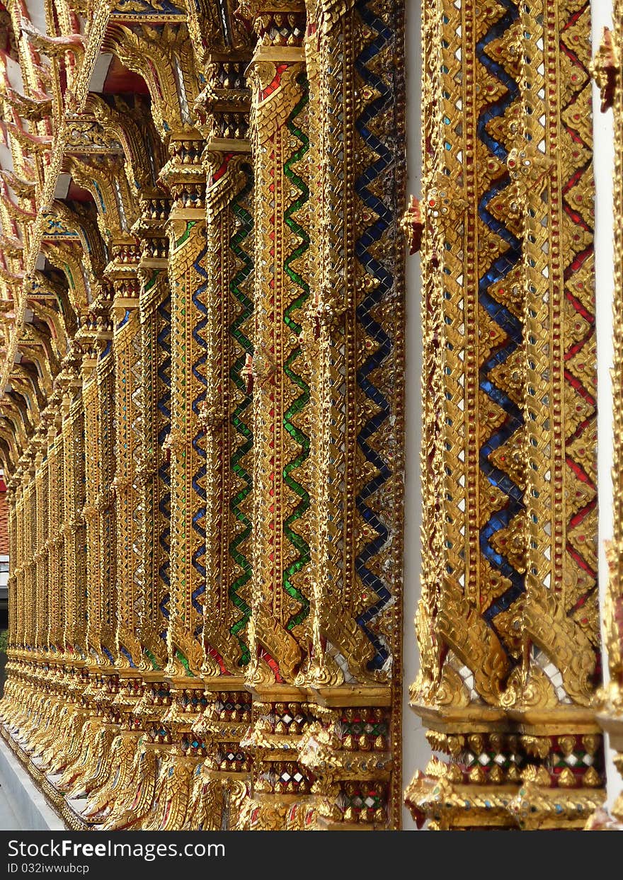 Golden temple in Bangkok Thailand