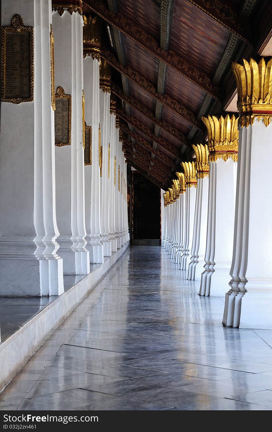 Wat phra keaw walkway in Bangkok Thailand