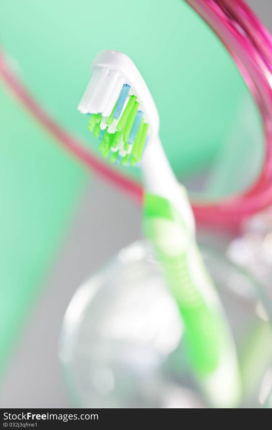 Toothbrush on a light background