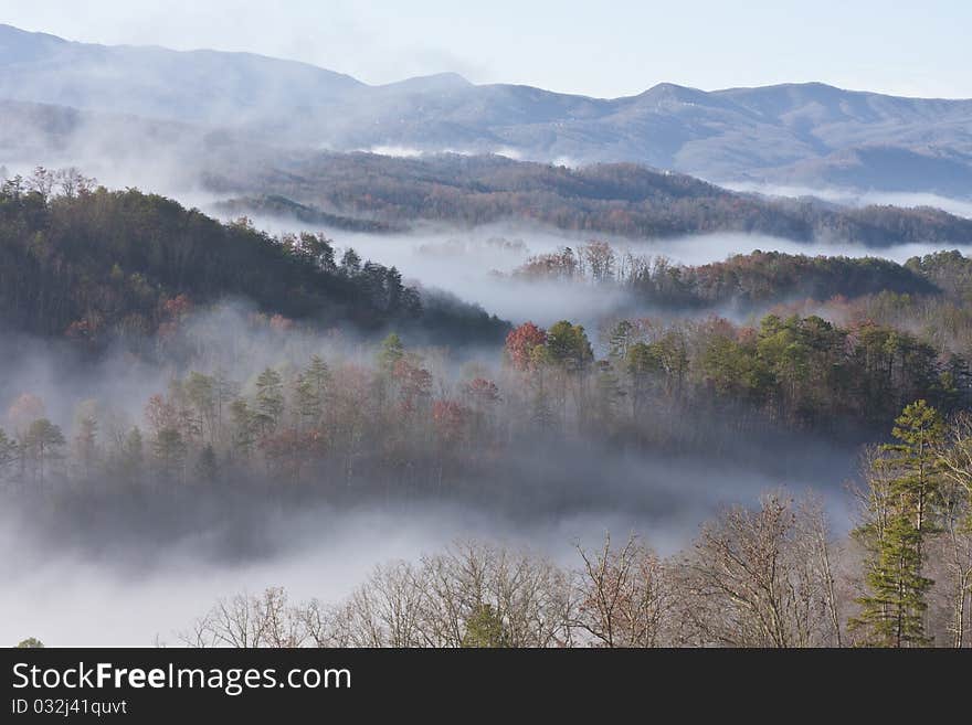 Great smoky mountain national park a lot of fog great colors. Great smoky mountain national park a lot of fog great colors