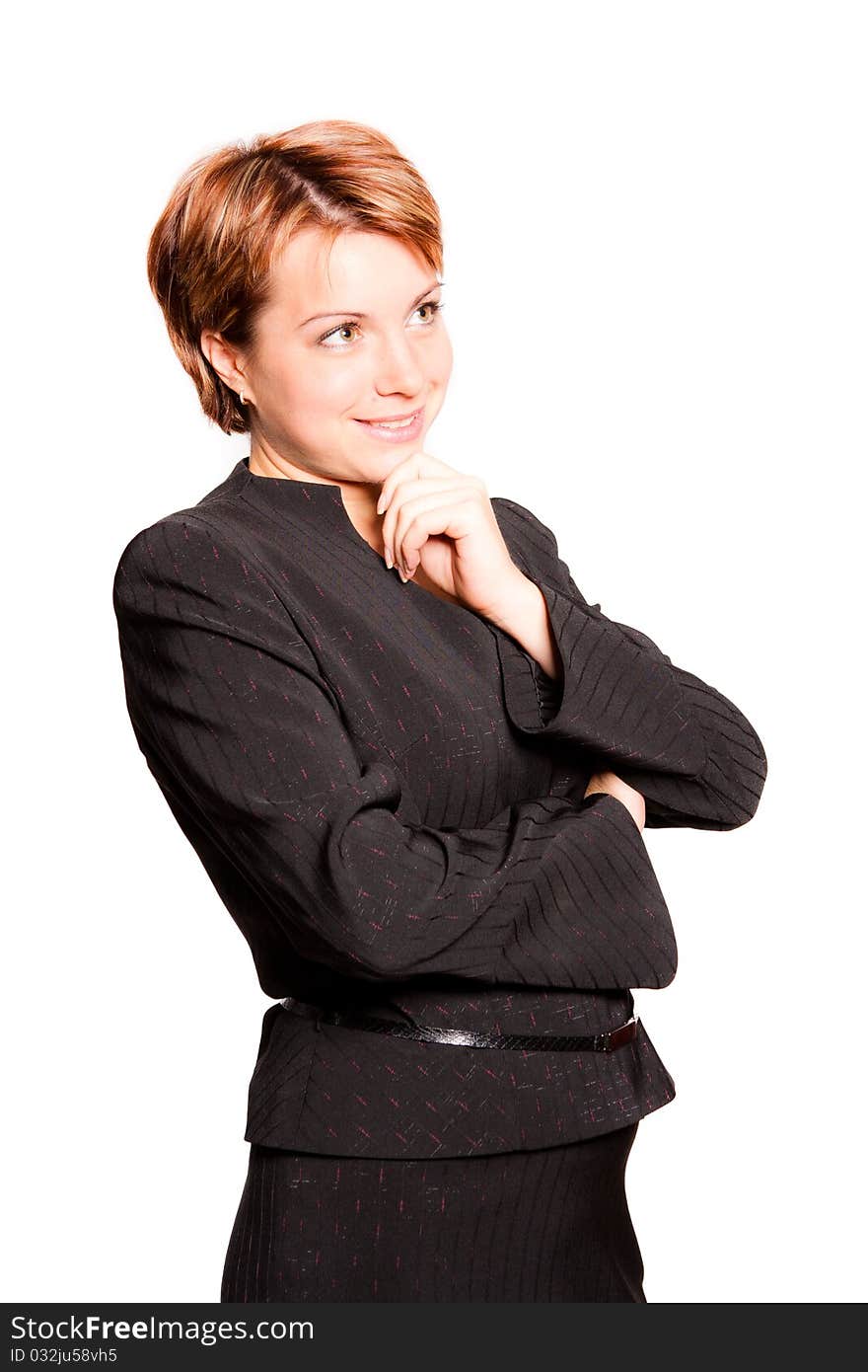 Photo of a busines  woman thinking about something. Photo of a busines  woman thinking about something