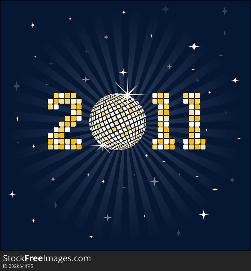 New Year Celebration Disco Ball