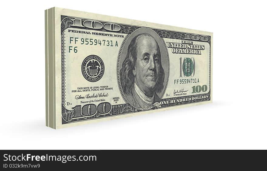 Dollar Banknotes  concept in 3D