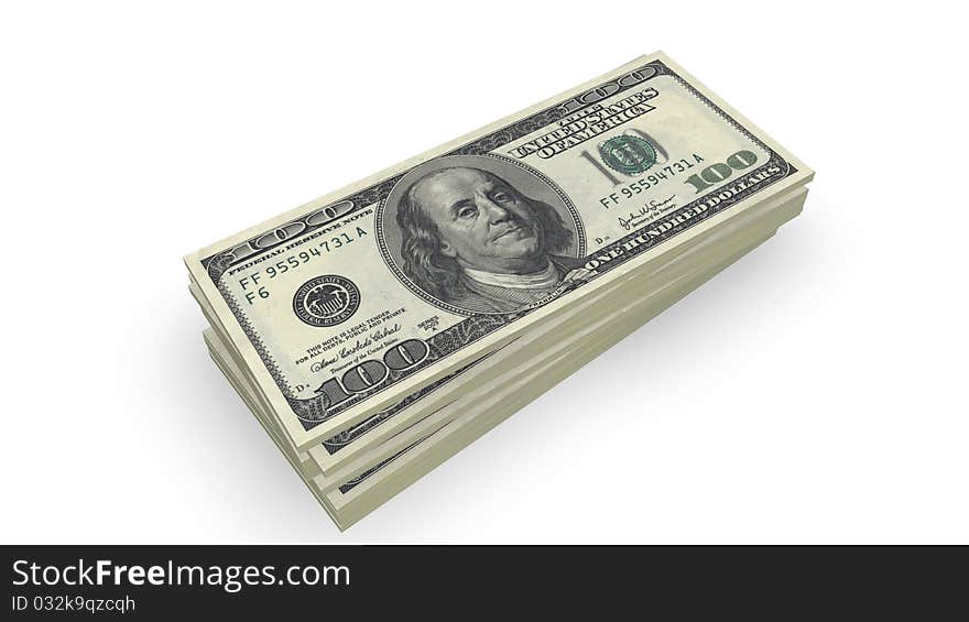 Dollar Banknotes concept in 3D