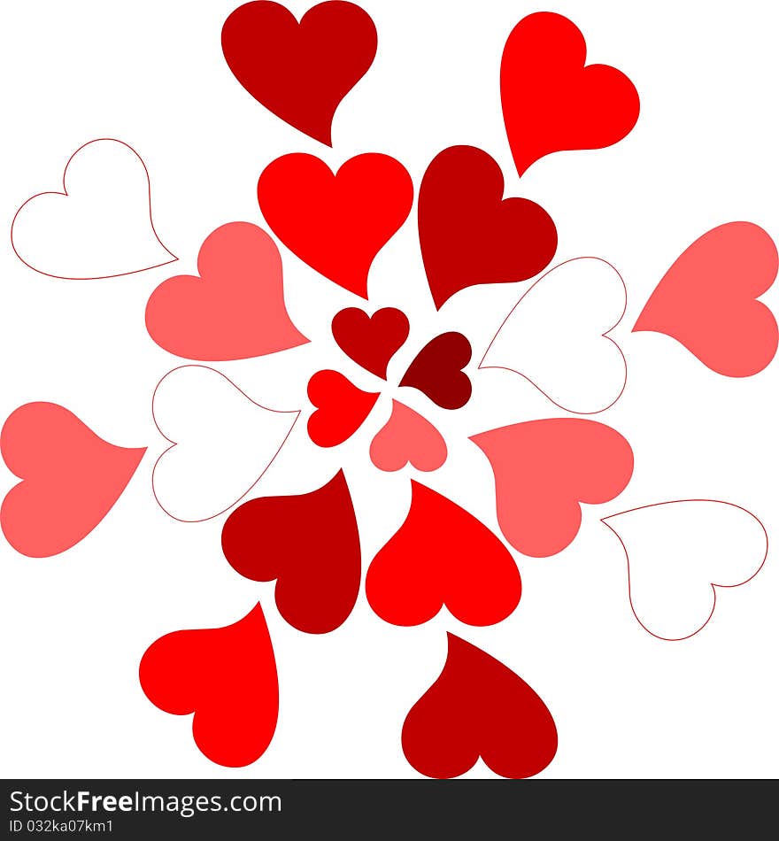 Valentine hearts pattern romantic greeting card