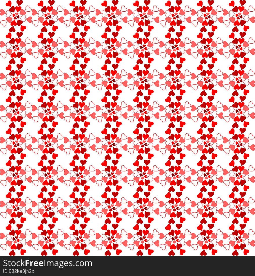 Love heart seamless romantic pattern wallpaper