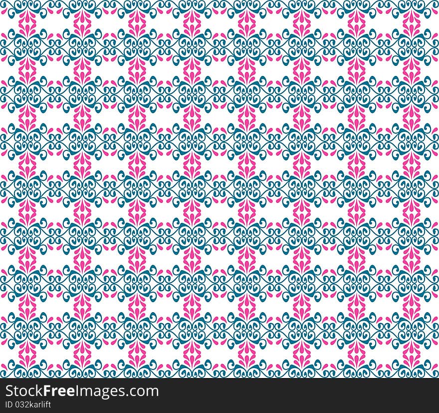 Seamless floral pattern illustration background