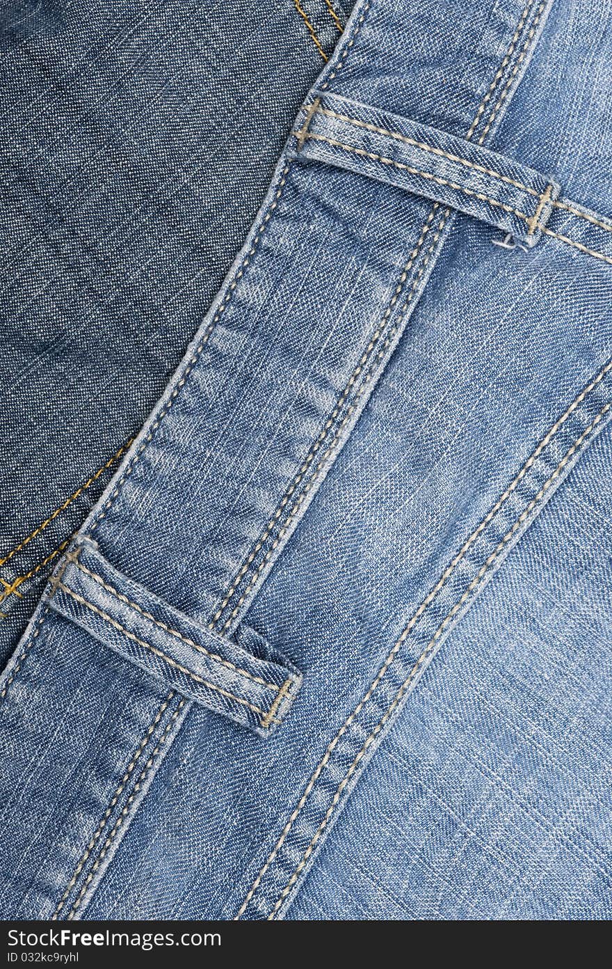 Background with blue jeans material