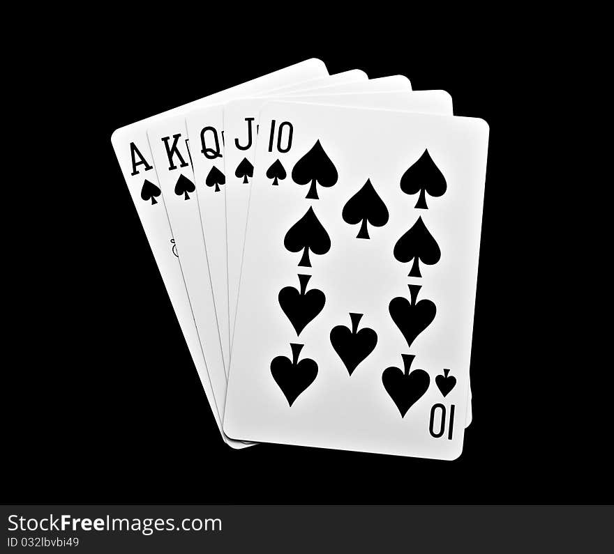 Playing cards on a dark background. Playing cards on a dark background