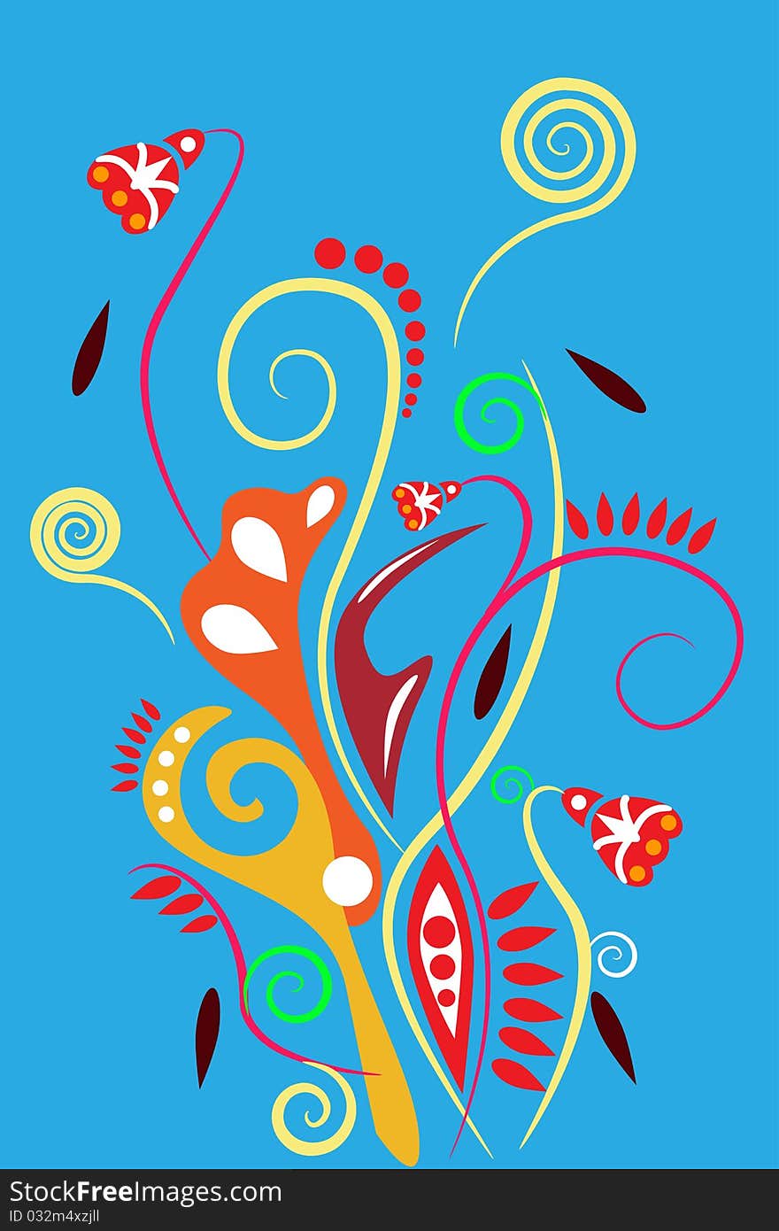 Abstract floral illustration