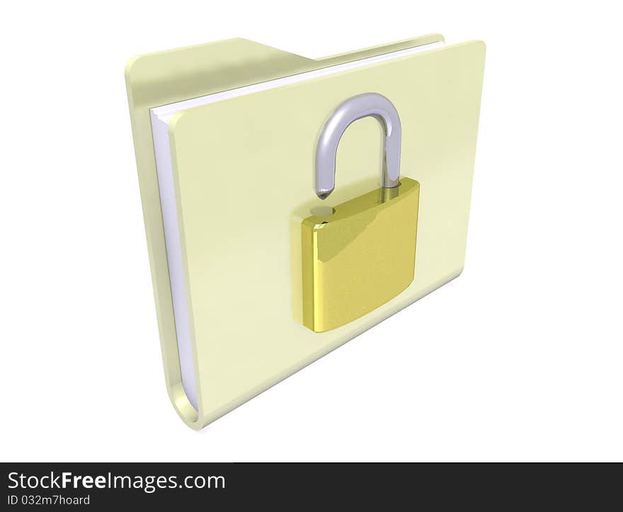 Folder icon padlock open