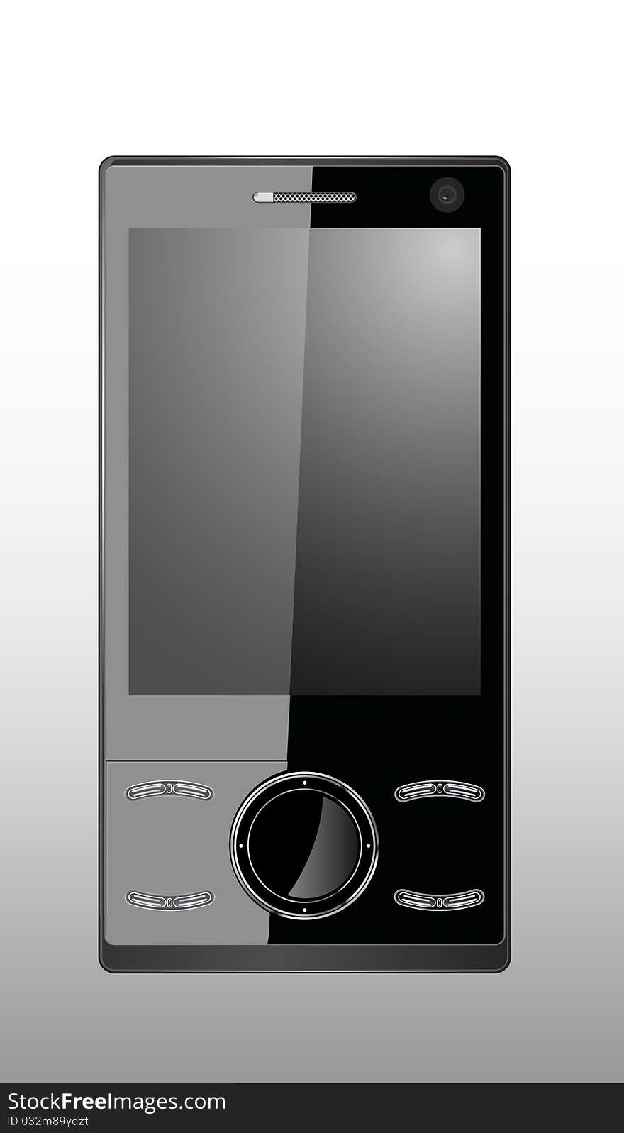 Isolated modern black vector mobile