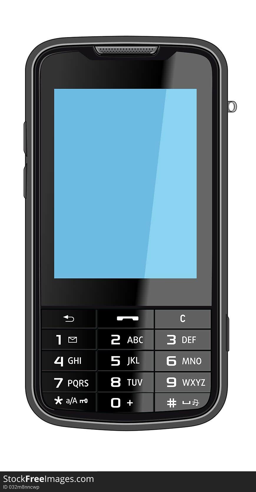 Modern isolated black vector mobile