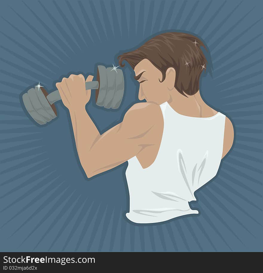 Image of strong man for your business. Image of strong man for your business