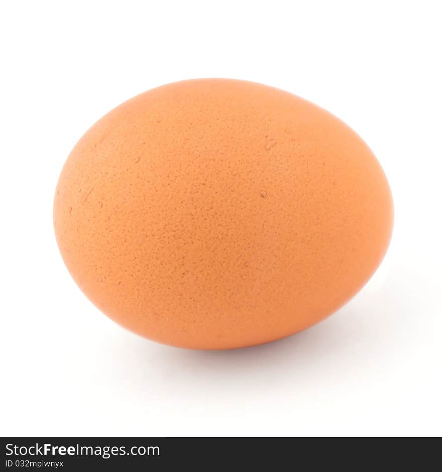 Close up of egg on white background with clipping path.