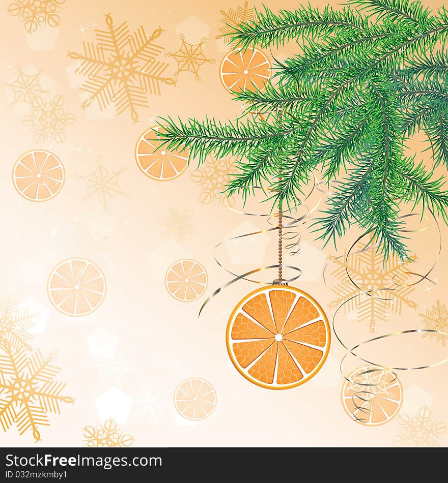 Christmas Ball In Form Of Orange