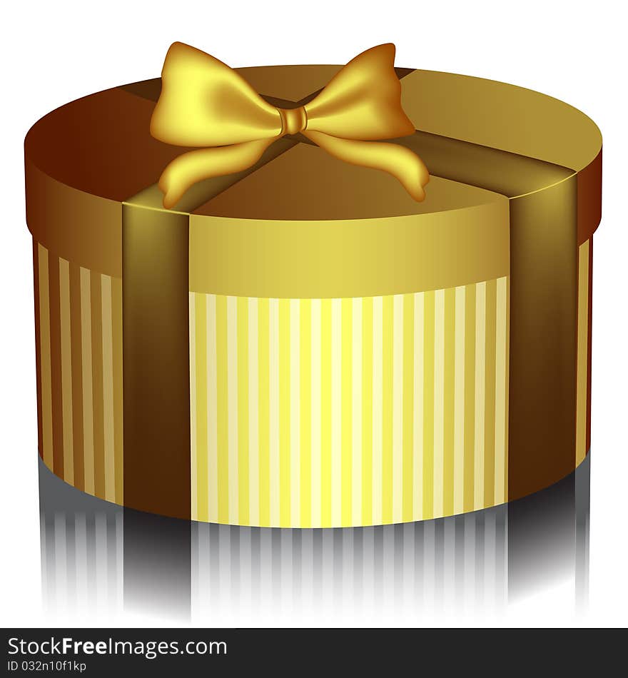 Realistic gift box illustration on white background