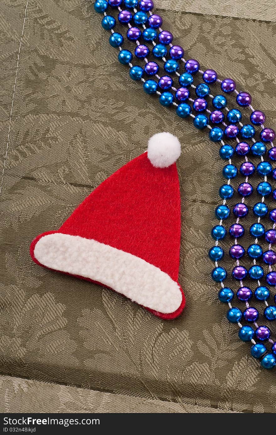 Christmas Santa Hat Decoration With Beads