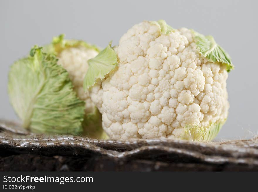 Fresh clean organic cauliflower head