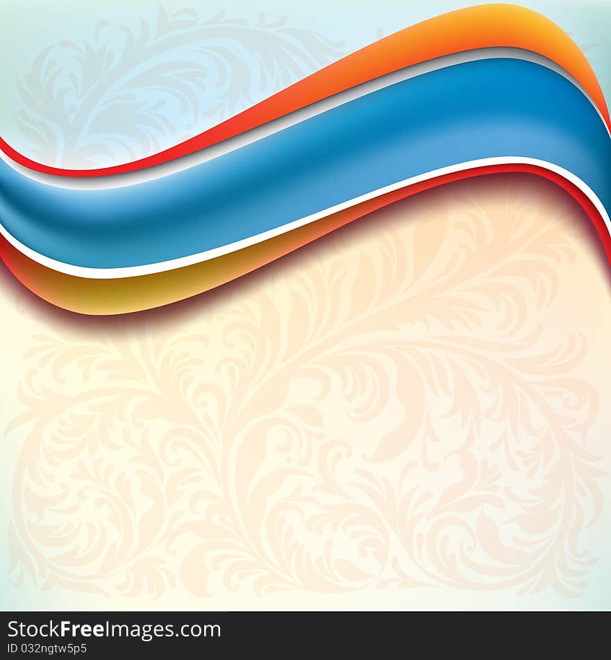 Abstract Background With Blue Wave