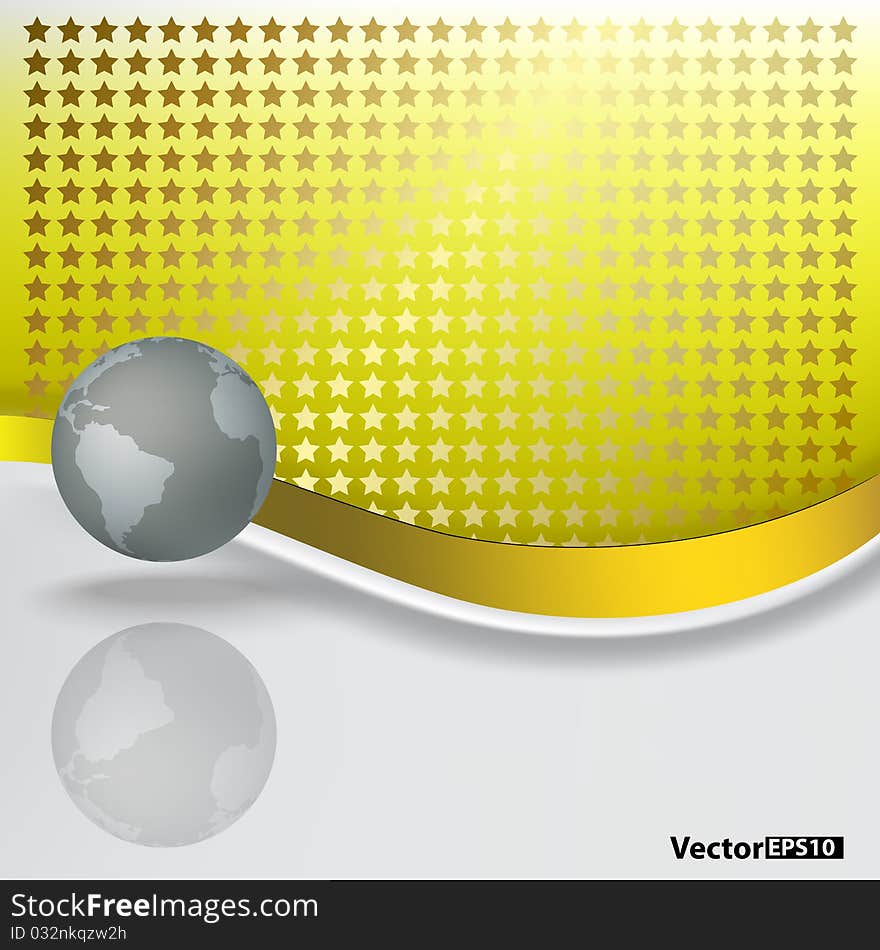 Abstract background with grey globe