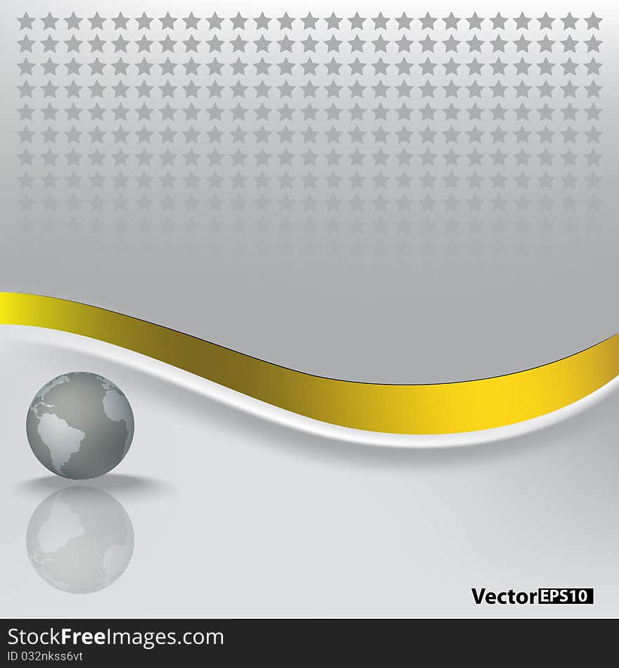 Abstract background with grey globe