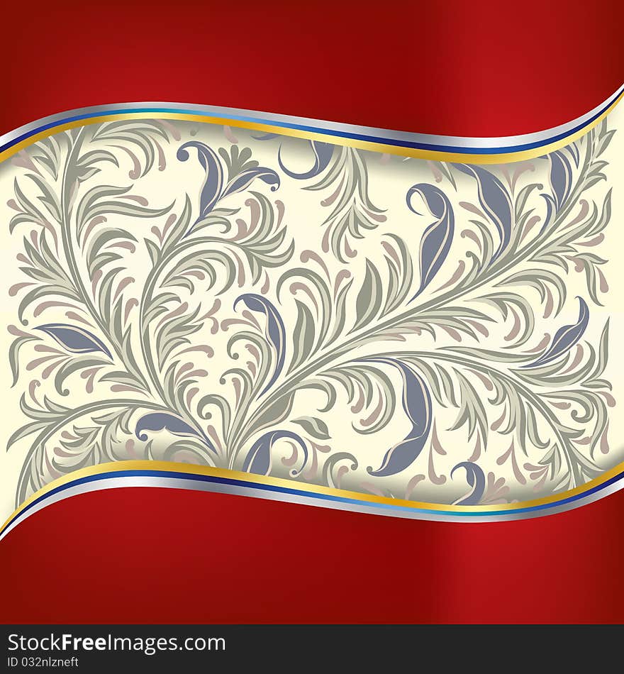 Abstract Background With Floral Ornament