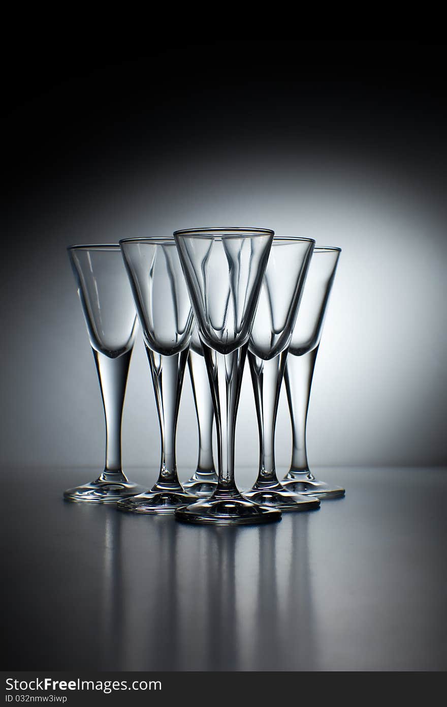 Photo of glassware with backlight