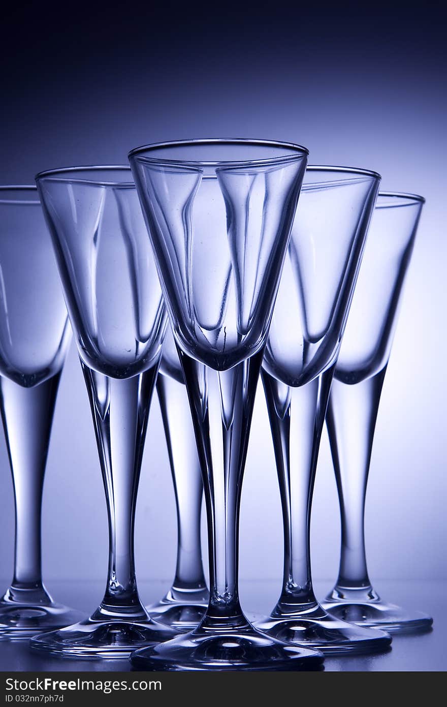 Photo of glassware with backlight