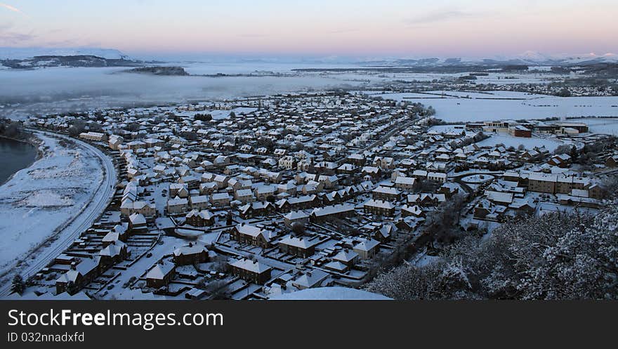 Winter Landscape - Town In Snow