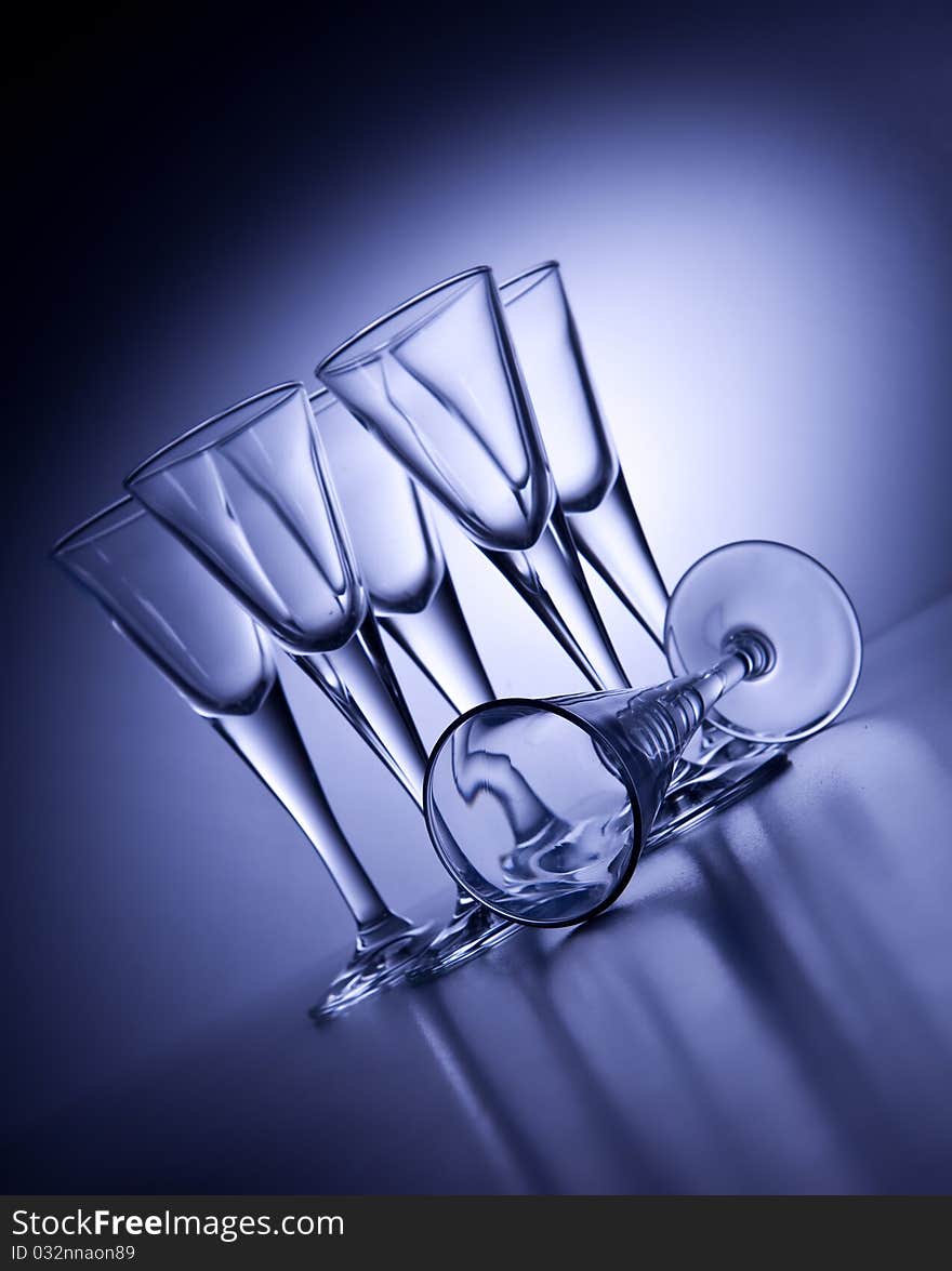 Photo of glassware with backlight