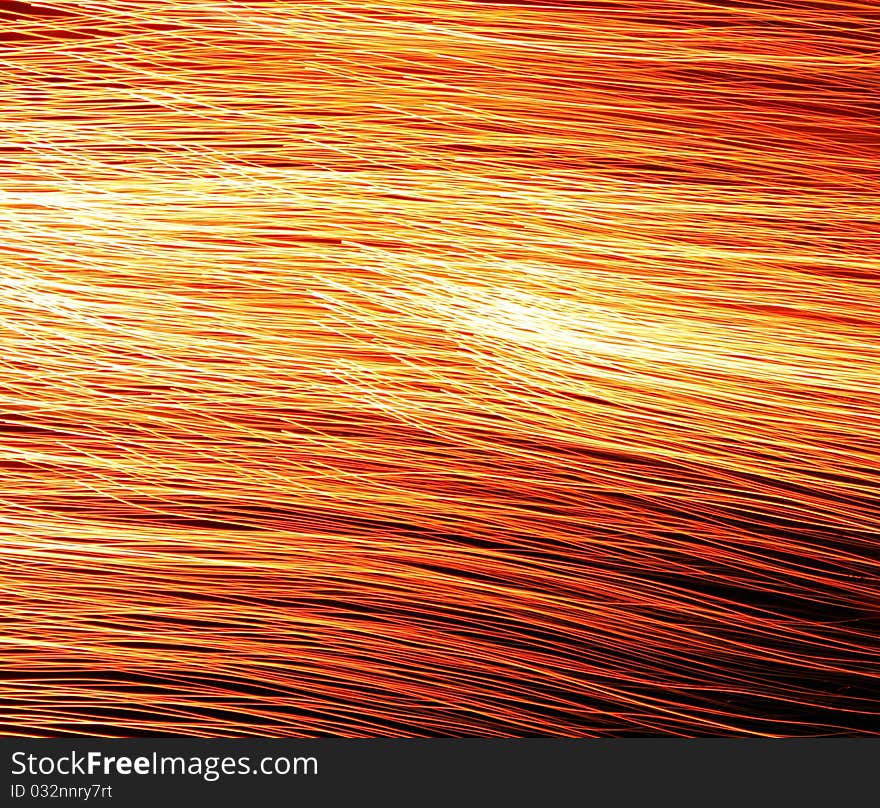 Actual photo of bright fluid light resembling fire. Actual photo of bright fluid light resembling fire